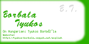 borbala tyukos business card